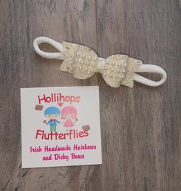 Hollihops&Flutterflies Abi Pearl Christening Dainty Headband