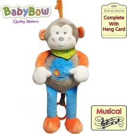 Baby Bow Soft Monkey Musical Pull Toy
