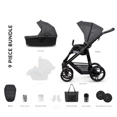 Venicci Venicci Genesis 2 in 1 Steel Grey w Black Chassis