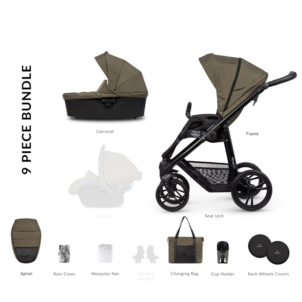 Venicci Venicci Genesis 2 in 1 Olive w Black Chassis