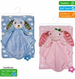 Baby Blanket & Bunny Comforter Set - Blue