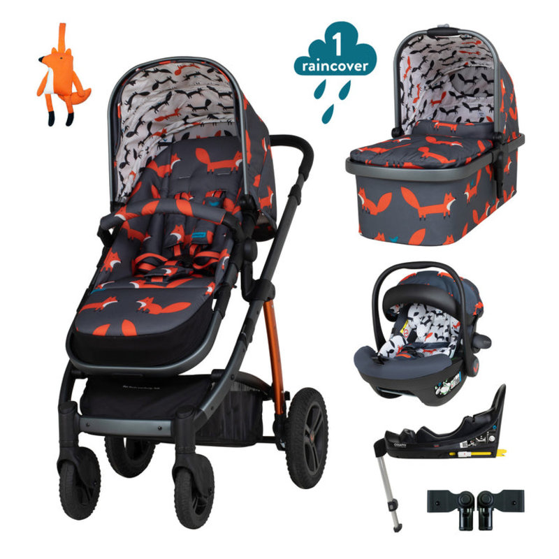 Cosatto Cosatto Wow 2 Car Seat and i-Size Base Bundle - Charcoal Mister Fox