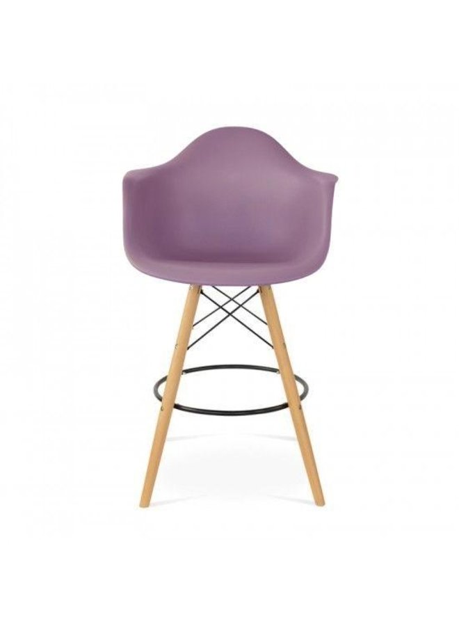 Eames DAW barkruk mauve grijs