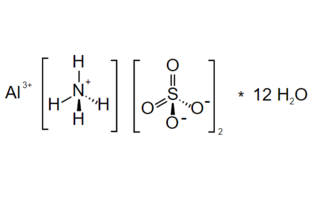 Sulfato de aluminio y amonio dodecahidratado