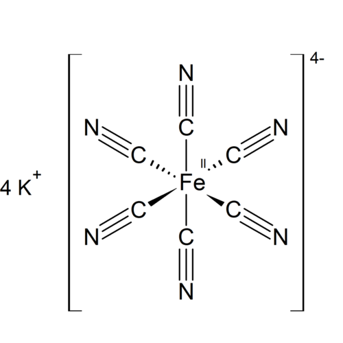 Hexacyanoferrate de potassium (II) trihydraté> 99% cristall.