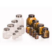 Wide neck containers, PVC amber