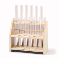 Test tube racks, wood, two levels