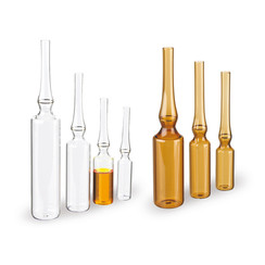 Ampoules en verre transparent pré-zippé