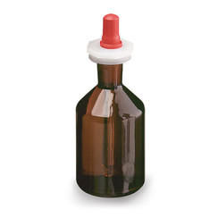 Dropper bottle with pipette Brown glass