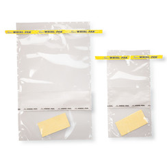 Liquid sample bags with sponge