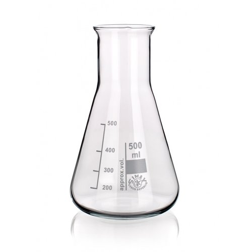 Erlenmeyer flask, wide neck