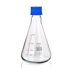 Erlenmeyer flasks with screw closure