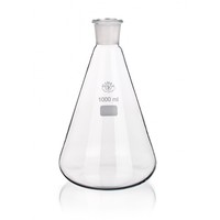 Flacons d’Erlenmeyer avec verre moulu