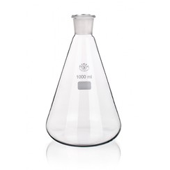 Erlenmeyer flasks with ground glass