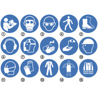 Safety symbols Acc. to ISO ø 100 mm.