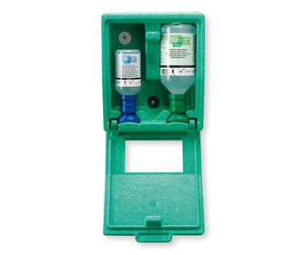 BIGPACK PLUM Augenspülstation, Wandbox mit je 2 x 500 ml Flaschen NaCl, 5 Stück