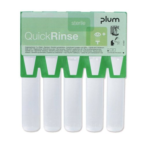 Emballage de recharge pour boîte de premiers soins QuickSafe Ampoules de lavage oculaire QuickRinse