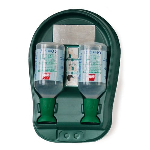 Eye wash station Wall box with 2 bottles