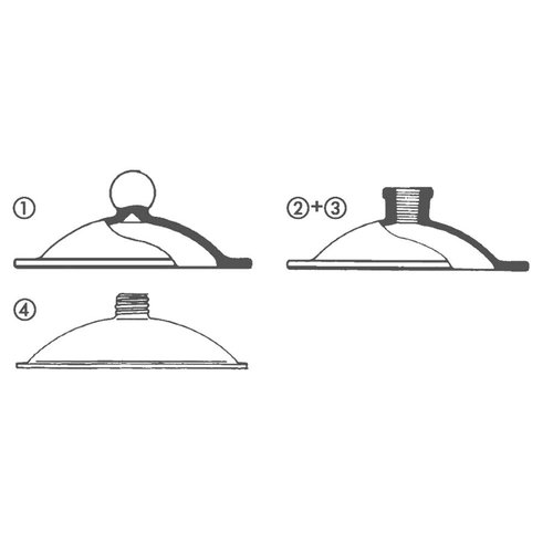 Desiccator lid DURAN® Novus with NS 24/29 tube