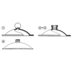 Desiccator lid DURAN® Mobilex with GL 32 screw thread