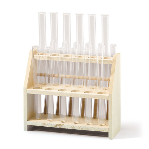 Test tube racks, wood, single level