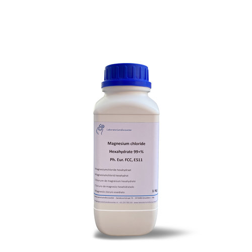 Cloruro de magnesio hexahidratado 99 +%. Ph. Eur, BP, FCC, grado alimenticio