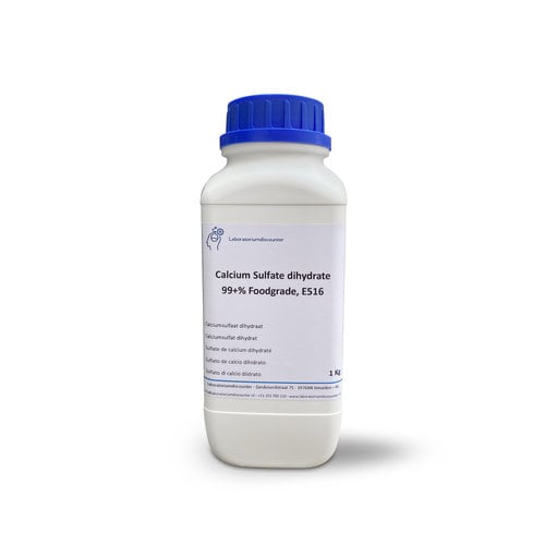 Calcium sulfate dihydrate, food grade, E516