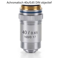 Achromatisches 40x / 0,65 DIN-Objektiv. Parafokal 45 mm