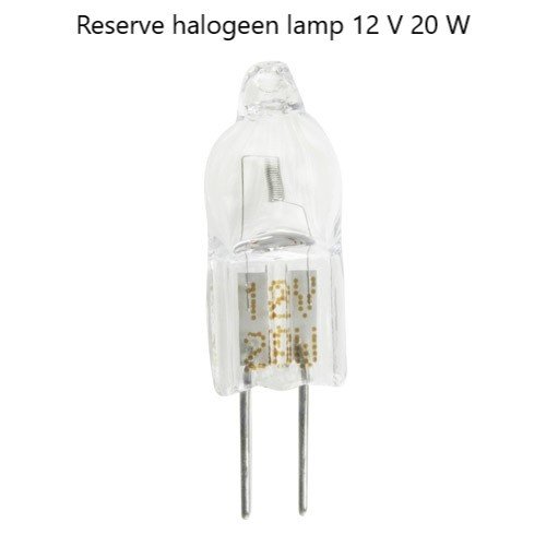 Reserve halogeen lamp 12 V 20 W voor BioBlue microscopen met polarisatie