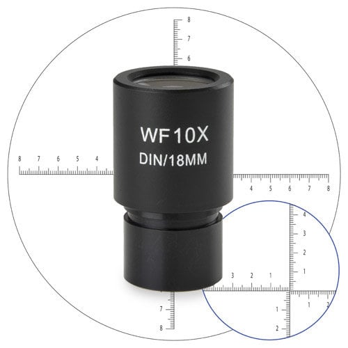 Oculaire micrométrique grand angle WF10x / 18 mm