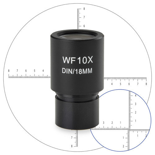 Oculare micrometrico grandangolare WF10x/18 mm