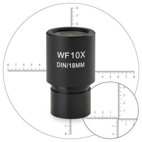 Wide angle WF10x / 18 mm micrometer eyepiece
