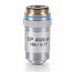 Semi plano acromático DIN S40x N.A. 0.65 objetivo