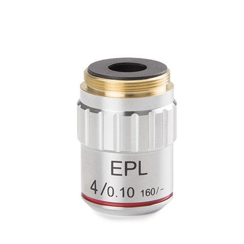 Objectif E-plan EPL 4x / 0,10. Distance de travail 37,0 mm