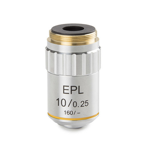 E-plan EPL 10x / 0.25 objective. Working distance 6.61 mm