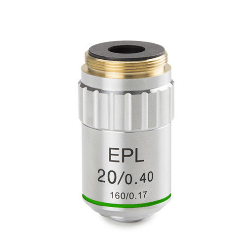 Objetivo E-plan EPL 20x / 0.40. Distancia de trabajo 1,85 mm