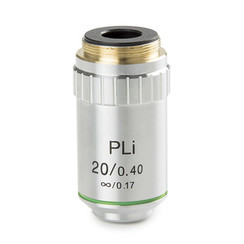 Plan PLi 20x / 0.40 objetivo IOS corregido al infinito. Distancia de trabajo 8,8 mm