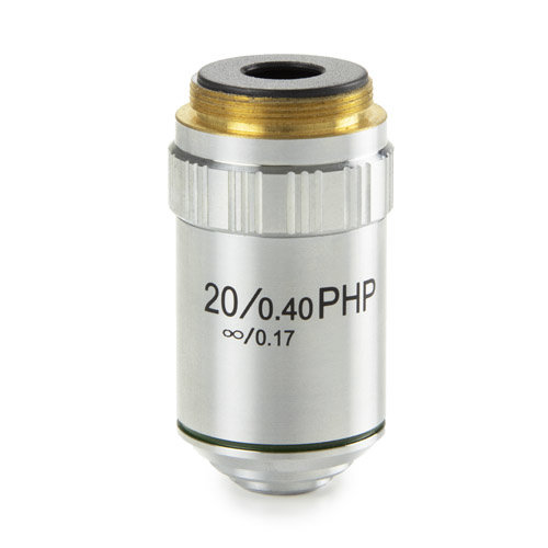 E-Plan phase EPLPHi 20x / 0.40 infinity corrected IOS objective. Working distance 2.61 mm