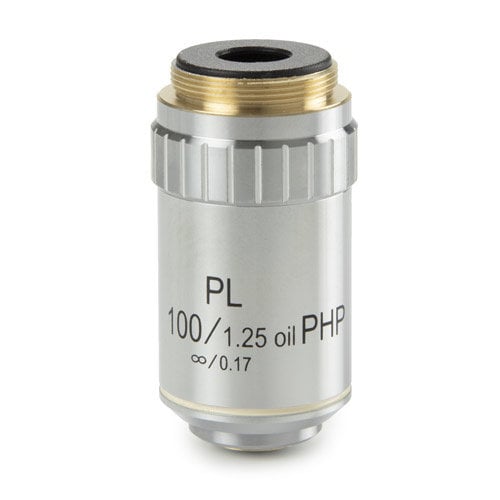 Plan fase PLPHi S100x/1,25 olie-immersie oneindig gecorrigeerd IOS objectief. Werkafstand 0,36 mm