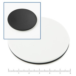 Assiette objet noir / blanc, Ø 60 mm