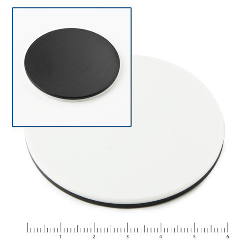 Black / white object plate, Ø 60 mm