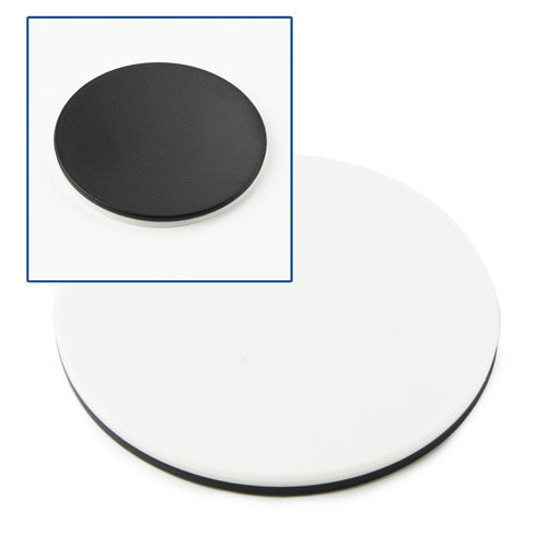 Piatto portaoggetti bianco / nero, Ø 60 mm di diametro