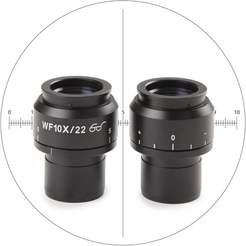 HWF 10x / 22 mm Okular mit 10/100 Mikrometer und Fadenkreuz für NexiusZoom EVO