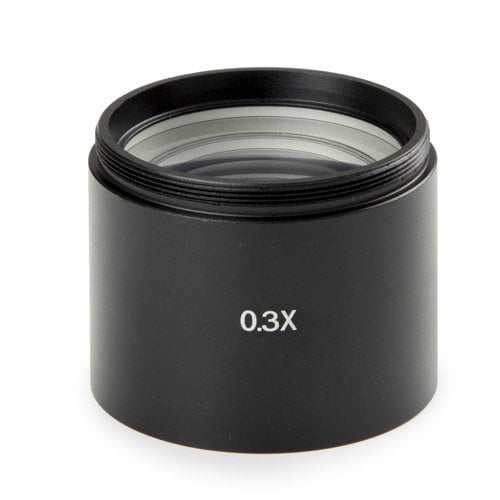 Additional lens 0.3x. Working distance 287 mm. Only suitable for models with swing arm stands