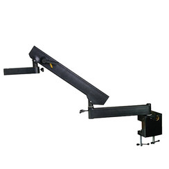 Soporte de brazo giratorio negro con abrazadera de mesa sin portavasos