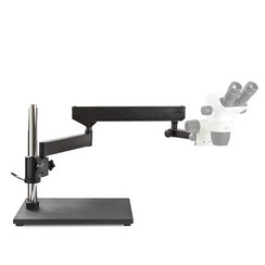 Soporte de brazo giratorio negro con soporte de pie pesado sin soporte para la cabeza