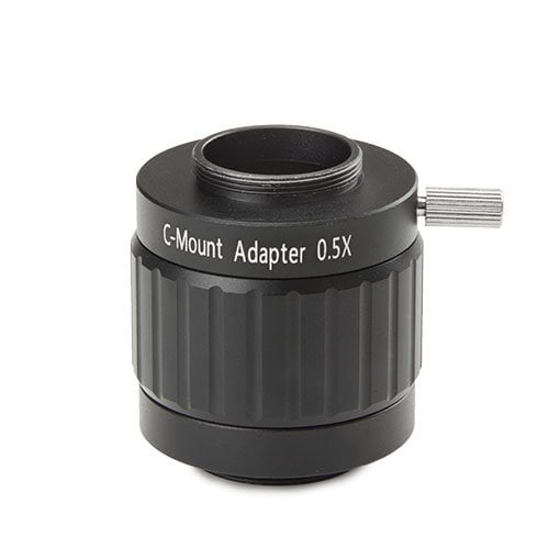 Photo adapter with 0.5x lens for NexiusZoom and 1/2 inch camera with C-ring