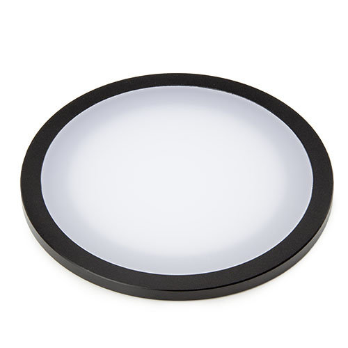Standard plexiglass object plate, matt, with black edge