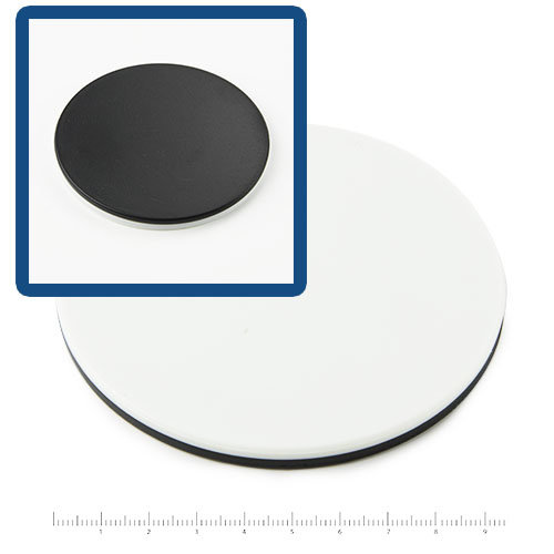 Plaque d'objet noir / blanc, diamètre 94 mm