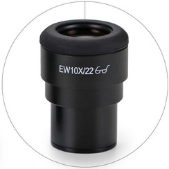 Oculaire EWF 10x / 22 mm avec 10/100 micromètres et réticule, tube Ø 30 mm